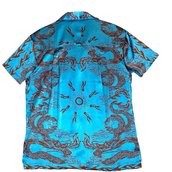 Urban Outfitters Starlight Satin Button Down Top Women S Streetwear Rocker Egirl - Picture 3 of 8